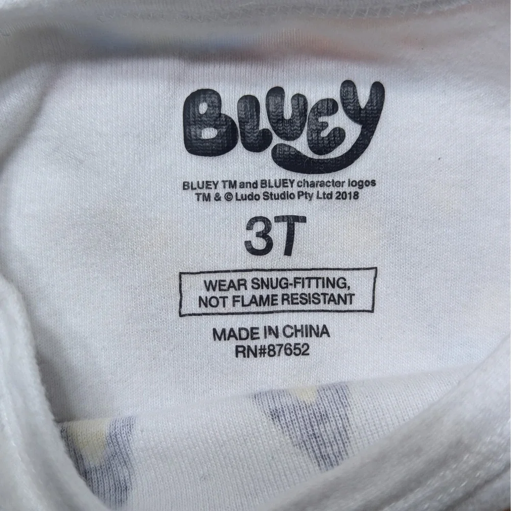 Bluey 2-Piece Pajama Set Short Sleeve‎ Top & Pants Size 3T